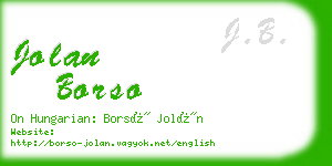 jolan borso business card